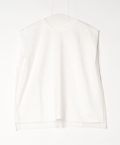 Per sist ence(パーシエンス)の「チュールドッキングノースリーブトップス(Tシャツ/カットソー・レディース・チャコールグレー/アイボリー/ブラック・FREE)」の20枚目の写真