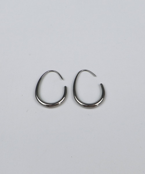 CEMONEMO(セモネモ)の「【金属アレルギー対応】 オーバル ドロップ フックピアス / サージカルステンレス 316L(ピアス(両耳用)・レディース・ゴールド/シルバー・FREE)」の12枚目の写真