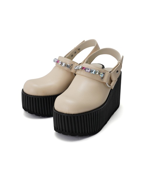 PAMEO POSE（パメオポーズ）の「Multi Bijou Sabot Shoes（サンダル・レディース・アイボリー/ブラック・37/38/39）」の15枚目の写真