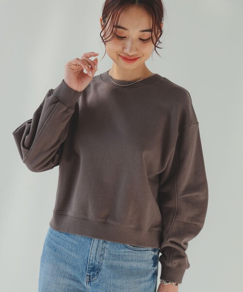 B:MING by BEAMS（ビーミングバイビームス）の「袖フォルム 裏毛 プルオーバー（スウェット・レディース・ブラック/ホワイト系その他5/パープル系その他5/チャコールグレー・ONE SIZE）」の4枚目の写真