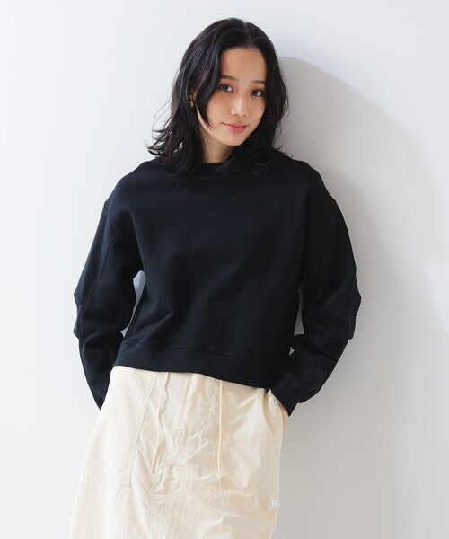 B:MING by BEAMS（ビーミングバイビームス）の「袖フォルム 裏毛 プルオーバー（スウェット・レディース・ブラック/ホワイト系その他5/パープル系その他5/チャコールグレー・ONE SIZE）」の8枚目の写真