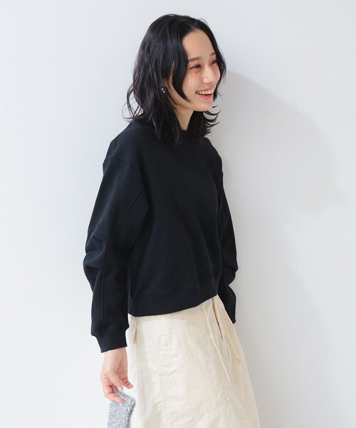 B:MING by BEAMS（ビーミングバイビームス）の「袖フォルム 裏毛 プルオーバー（スウェット・レディース・ブラック/ホワイト系その他5/パープル系その他5/チャコールグレー・ONE SIZE）」の9枚目の写真