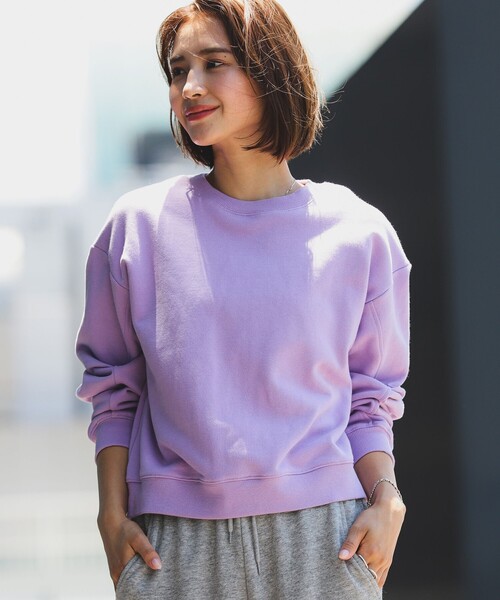 B:MING by BEAMS（ビーミングバイビームス）の「袖フォルム 裏毛 プルオーバー（スウェット・レディース・ブラック/ホワイト系その他5/パープル系その他5/チャコールグレー・ONE SIZE）」の18枚目の写真