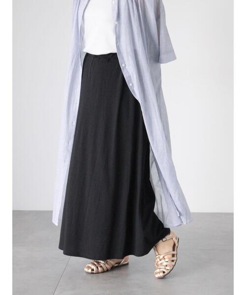 Lugnoncure(ルノンキュール)の「カットフレアスカート(スカート・レディース・ブラック/グレー/カーキ・F)」の2枚目の写真