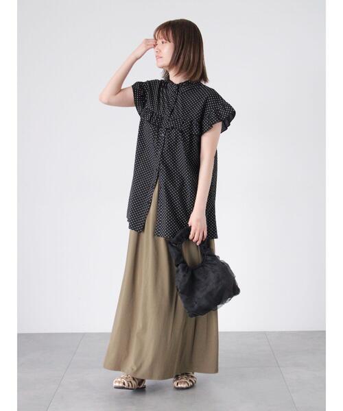 Lugnoncure(ルノンキュール)の「カットフレアスカート(スカート・レディース・ブラック/グレー/カーキ・F)」の16枚目の写真