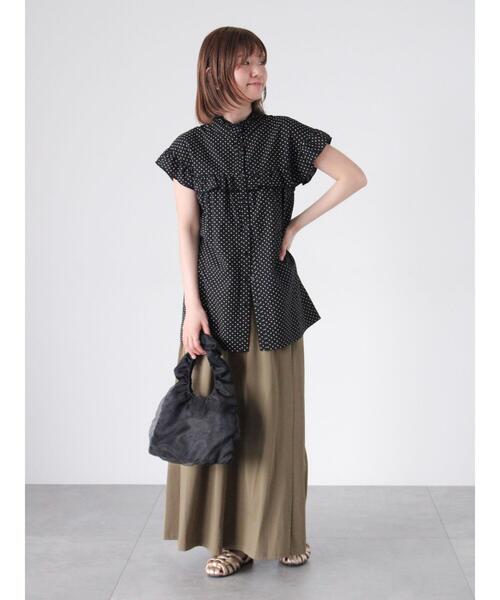 Lugnoncure(ルノンキュール)の「カットフレアスカート(スカート・レディース・ブラック/グレー/カーキ・F)」の15枚目の写真