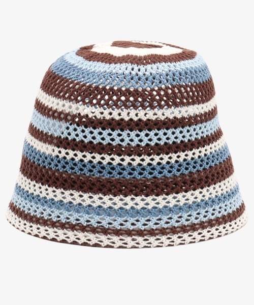atmos pink（アトモスピンク）の「atmos pink Stripe Crochet Bucket Hat / アトモス ピンク ストライプ クロシェット バケット ハット（ハット・レディース・ブルー/オレンジ・FREE）」の2枚目の写真