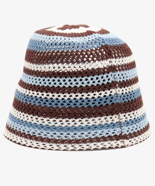 atmos pink（アトモスピンク）の「atmos pink Stripe Crochet Bucket Hat / アトモス ピンク ストライプ クロシェット バケット ハット（ハット・レディース・ブルー/オレンジ・FREE）」の8枚目の写真