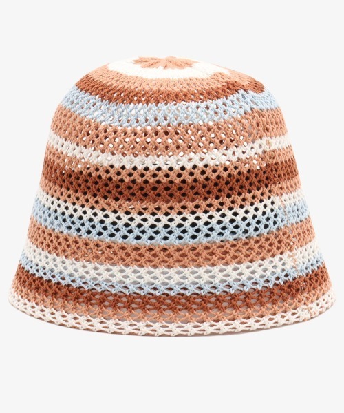 atmos pink（アトモスピンク）の「atmos pink Stripe Crochet Bucket Hat / アトモス ピンク ストライプ クロシェット バケット ハット（ハット・レディース・ブルー/オレンジ・FREE）」の5枚目の写真