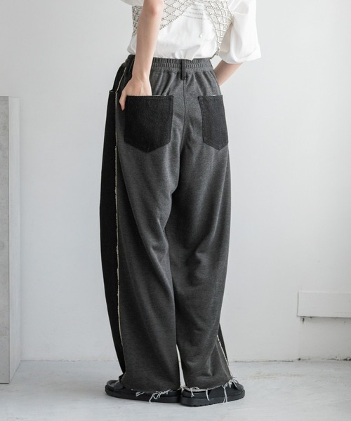 LOWRYS FARM（ローリーズファーム）の「スウェットキリカエデニムパンツ　128601（デニムパンツ・レディース・ブルー/ブラック・FREE）」の21枚目の写真