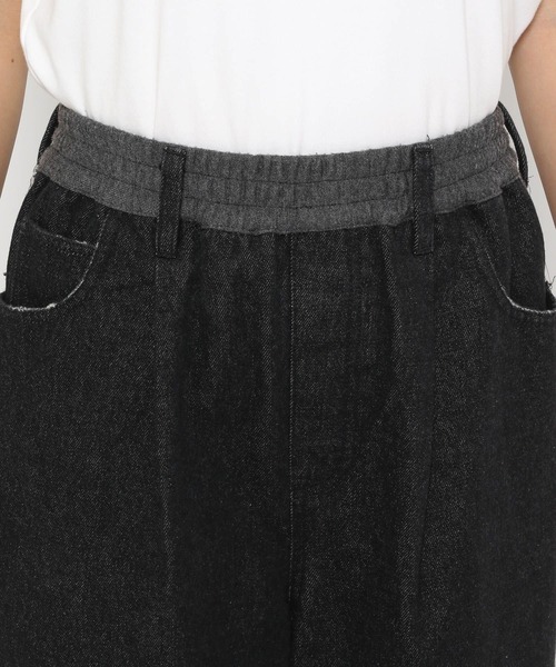 LOWRYS FARM（ローリーズファーム）の「スウェットキリカエデニムパンツ　128601（デニムパンツ・レディース・ブルー/ブラック・FREE）」の17枚目の写真