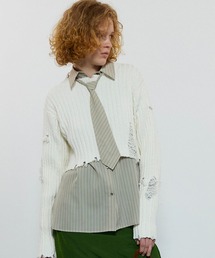 MAISON SPECIAL | Slab Distressed Effect Knitwear/スラブダメージニット【MAISON SPECIAL/メゾンスペシャル】(ニット/セーター)
