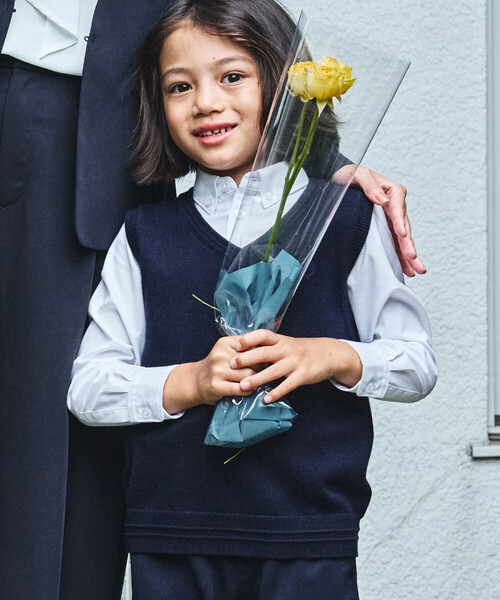 COMME CA ISM(コムサイズム)の「ベーシック ニット ベスト(100-130cm)(ベスト・キッズ・ネイビー/ブラック/グレー・100cm/120cm/130cm/110cm)」の1枚目の写真