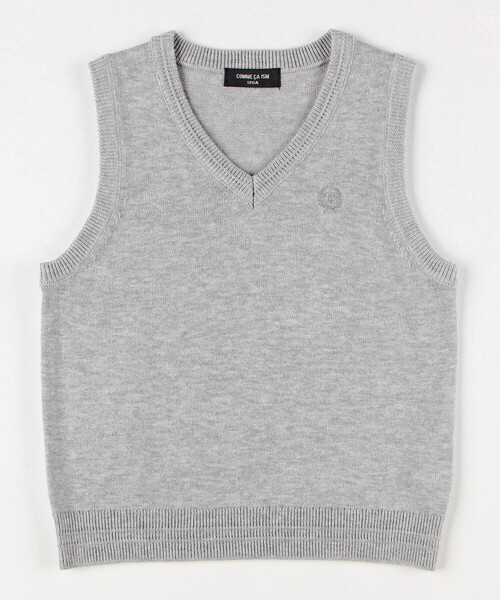COMME CA ISM(コムサイズム)の「ベーシック ニット ベスト(100-130cm)(ベスト・キッズ・ネイビー/ブラック/グレー・100cm/120cm/130cm/110cm)」の3枚目の写真
