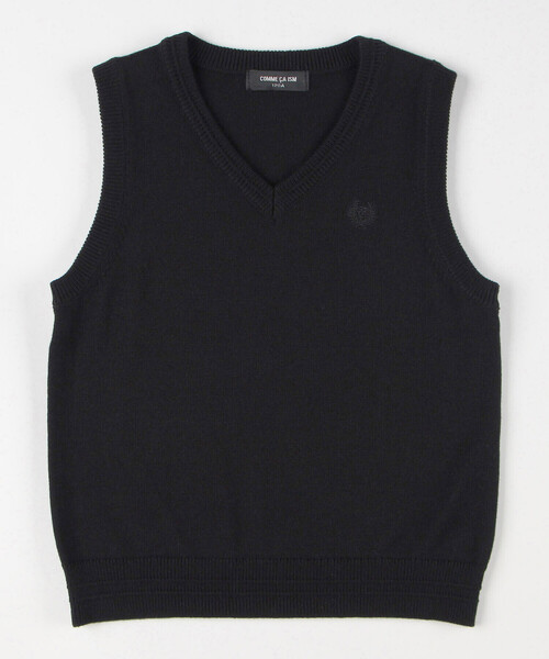 COMME CA ISM(コムサイズム)の「ベーシック ニット ベスト(100-130cm)(ベスト・キッズ・ネイビー/ブラック/グレー・100cm/120cm/130cm/110cm)」の2枚目の写真