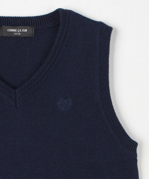 COMME CA ISM(コムサイズム)の「ベーシック ニット ベスト(100-130cm)(ベスト・キッズ・ネイビー/ブラック/グレー・100cm/120cm/130cm/110cm)」の8枚目の写真