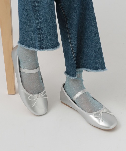 BAYFLOW（ベイフロー）の「フレフィットベルトバレエシューズ（バレエシューズ・レディース・ブラック/シルバー・LARGE/MEDIUM）」の9枚目の写真