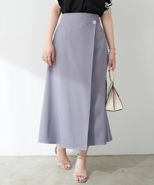 LOEWE コットン ラップ ミディスカート 上質 カジュアル 上品 LOEWE】ラップコットンとシルクのミディスカート (LOEWE
