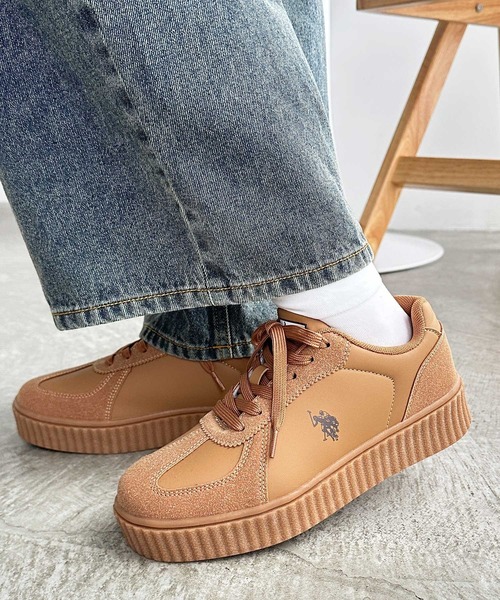 U.S. POLO ASSN.（ユーエスポロアッスン）の「【新色追加】GeeRA別注【U.S. POLO ASSN.】厚底スニーカー（スニーカー・レディース・ブラック/ホワイト/ホワイト系その他/キャメル・22.5cm/23cm/23.5cm/24cm/24.5cm）」の18枚目の写真