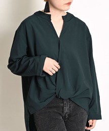 ラウンドヘム スキッパーシャツ 長袖