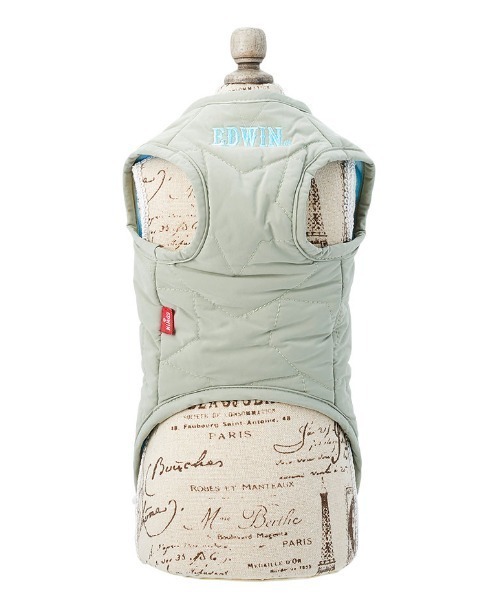 EDWIN（エドウィン）の「EDWIN/星柄キルティングリバースブルベスト（ペットウェア・レディース・ピンク/カーキ・XS/S/M/L/2L/3L）」の6枚目の写真