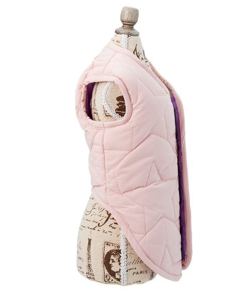 EDWIN（エドウィン）の「EDWIN/星柄キルティングリバースブルベスト（ペットウェア・レディース・ピンク/カーキ・XS/S/M/L/2L/3L）」の9枚目の写真