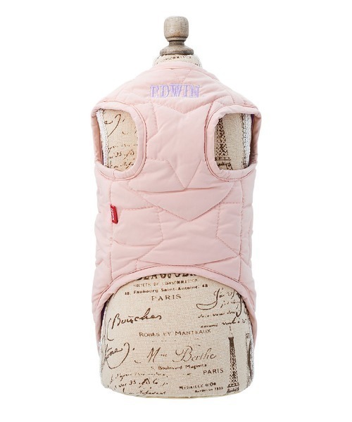 EDWIN（エドウィン）の「EDWIN/星柄キルティングリバースブルベスト（ペットウェア・レディース・ピンク/カーキ・XS/S/M/L/2L/3L）」の10枚目の写真