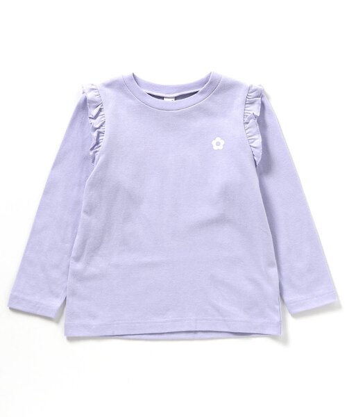 apres les cours（アプレレクール）の「7days Style/ワンポイント肩フリルTシャツ（Tシャツ/カットソー・キッズ・その他2/ラベンダー/ネイビー/ブラウン/ピンク/アイボリー/サックスブルー・80/90/100/110/120/130/140）」の19枚目の写真