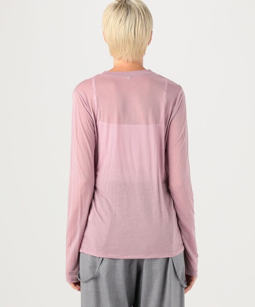 BASERANGE（ベースレンジ）の「BASE RANGE ロングスリーブカットソー（Tシャツ/カットソー・レディース・ライトパープル・S）」の4枚目の写真