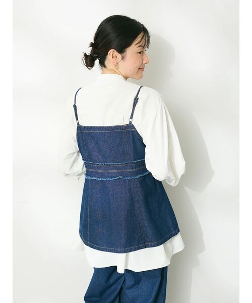 CRAFT STANDARD BOUTIQUE(クラフトスタンダードブティック)の「デニム2WAYキャミビスチェ(ベスト・レディース・インディゴブルー/ナチュラル/ブラック・FREE)」の7枚目の写真