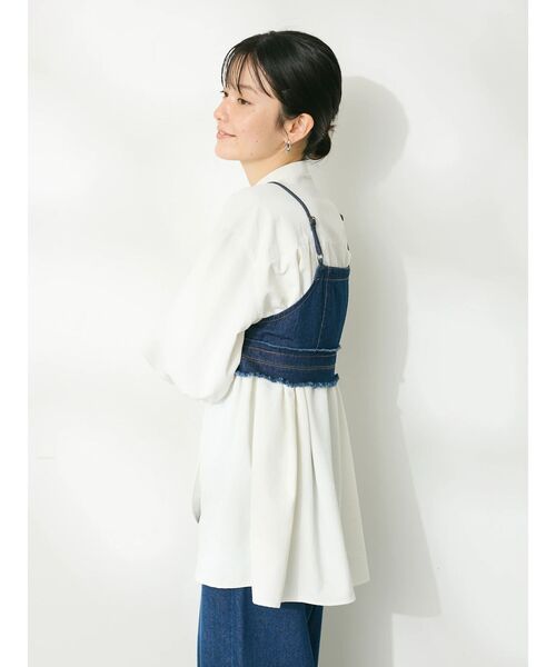 CRAFT STANDARD BOUTIQUE(クラフトスタンダードブティック)の「デニム2WAYキャミビスチェ(ベスト・レディース・インディゴブルー/ナチュラル/ブラック・FREE)」の9枚目の写真