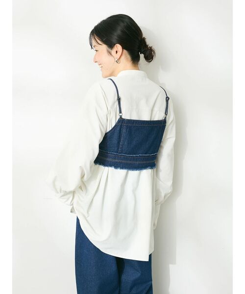 CRAFT STANDARD BOUTIQUE(クラフトスタンダードブティック)の「デニム2WAYキャミビスチェ(ベスト・レディース・インディゴブルー/ナチュラル/ブラック・FREE)」の10枚目の写真