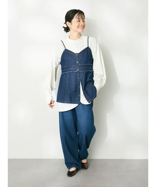CRAFT STANDARD BOUTIQUE(クラフトスタンダードブティック)の「デニム2WAYキャミビスチェ(ベスト・レディース・インディゴブルー/ナチュラル/ブラック・FREE)」の14枚目の写真