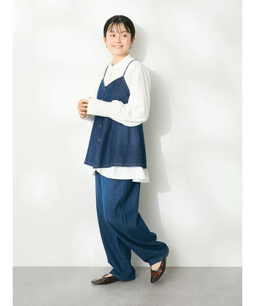 CRAFT STANDARD BOUTIQUE(クラフトスタンダードブティック)の「デニム2WAYキャミビスチェ(ベスト・レディース・インディゴブルー/ナチュラル/ブラック・FREE)」の15枚目の写真