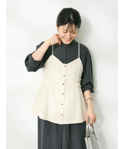 CRAFT STANDARD BOUTIQUE(クラフトスタンダードブティック)の「デニム2WAYキャミビスチェ(ベスト・レディース・インディゴブルー/ナチュラル/ブラック・FREE)」の18枚目の写真