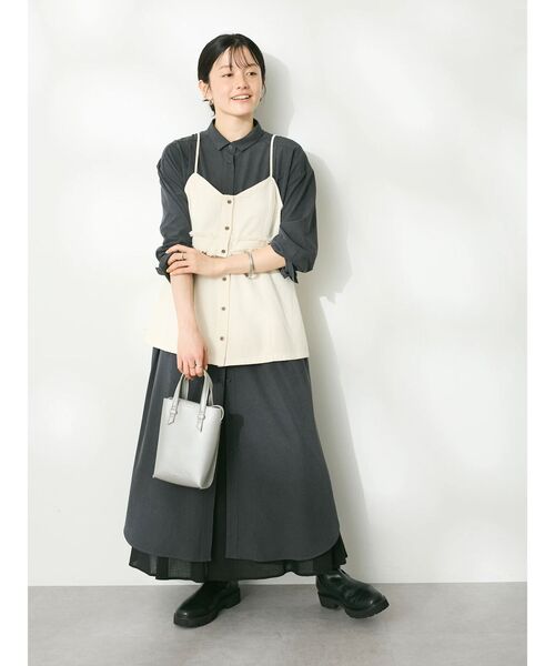 CRAFT STANDARD BOUTIQUE(クラフトスタンダードブティック)の「デニム2WAYキャミビスチェ(ベスト・レディース・インディゴブルー/ナチュラル/ブラック・FREE)」の21枚目の写真