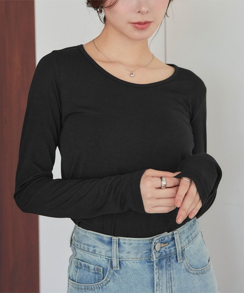 tシャツ 「WEB限定」トリコットシアーロングTシャツ レディース シアーロングTシャツ（Tシャツ/カットソー）｜titivate