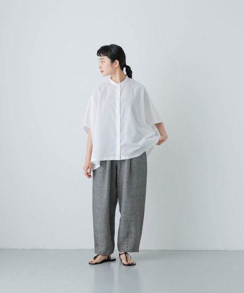 新品かぐれ コットンレースポンチョ 半袖 シャツ コットンレースポンチョプルオーバー（Tシャツ/カットソー）｜か