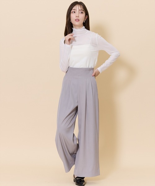 SWINGLE(スウィングル)の「チュールサスペンダー付き2WAYワイドパンツ(その他パンツ・レディース・ブラック/ボルドー/ライトグレー・SMALL/MEDIUM)」の14枚目の写真