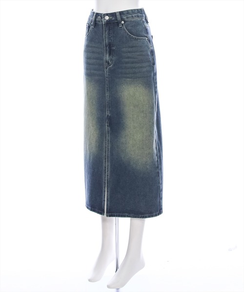 clear（クリア）の「【低身長サイズ有】スリット入りデニムスカート [美シルエット ヴィンテージライク カジュアル]≪再入荷≫（デニムスカート・レディース・ブルー/ブラック/ライトブルー・S/M/XS）」の13枚目の写真