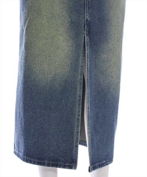 clear（クリア）の「【低身長サイズ有】スリット入りデニムスカート [美シルエット ヴィンテージライク カジュアル]≪再入荷≫（デニムスカート・レディース・ブルー/ブラック/ライトブルー・S/M/XS）」の9枚目の写真