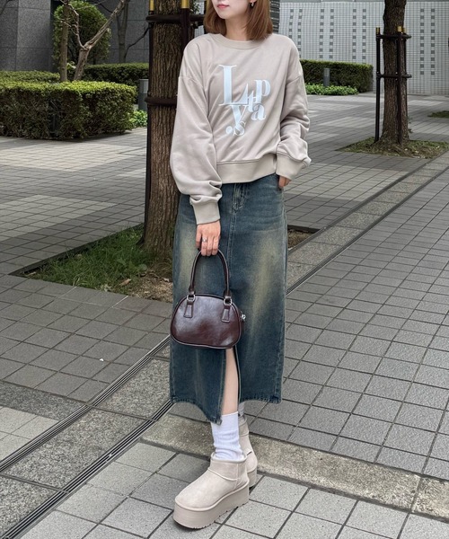 clear（クリア）の「【低身長サイズ有】スリット入りデニムスカート [美シルエット ヴィンテージライク カジュアル]≪再入荷≫（デニムスカート・レディース・ブルー/ブラック/ライトブルー・S/M/XS）」の19枚目の写真