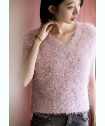 2WAYラメフェザーニット