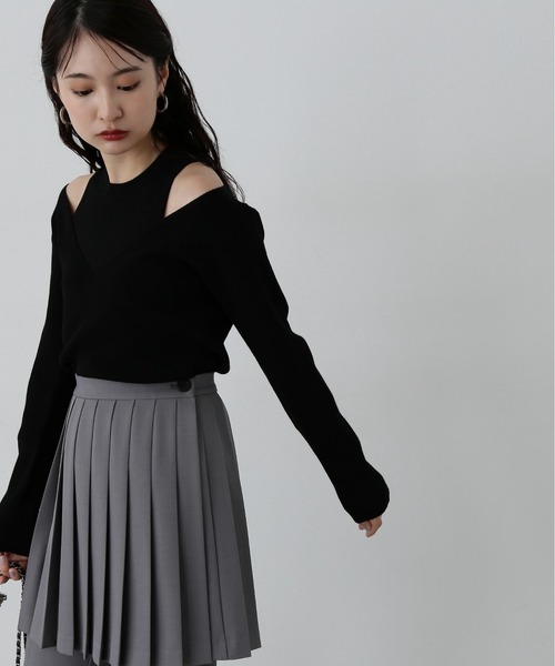 N.（N. Natural Beauty Basic）（エヌエヌナチュラルビューティーベーシック）の「◆アメスリタンク＆Vネックニットセット（ニット/セーター・レディース・ブラウン/ブラック/オフホワイト・MEDIUM）」の20枚目の写真