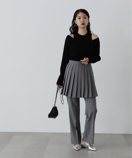 N.（N. Natural Beauty Basic）（エヌエヌナチュラルビューティーベーシック）の「◆アメスリタンク＆Vネックニットセット（ニット/セーター・レディース・ブラウン/ブラック/オフホワイト・MEDIUM）」の15枚目の写真