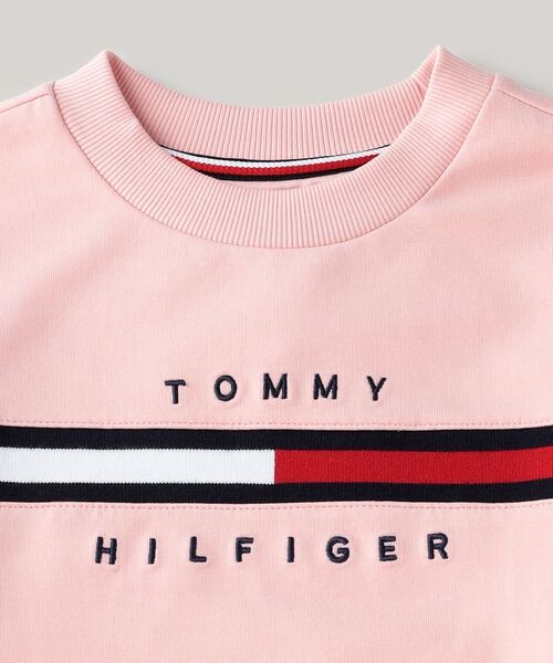 TOMMY HILFIGER（トミーヒルフィガー）の「GIRLS リブインサートクルーネックワンピース（ワンピース・キッズ・ピンク/グレー・140cm/150cm/160cm/100cm/110cm/120cm/70cm/130cm/80/90cm/80ｃｍ/170cm）」の12枚目の写真