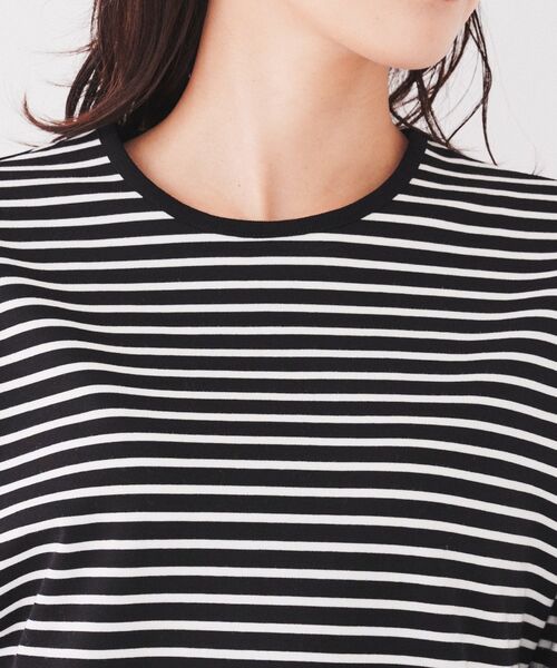 UNTITLED（アンタイトル）の「◆【コットン100】ロングスリーブTシャツ（Tシャツ/カットソー・レディース・オフホワイト/ブラック系2/ブラック・00/02/04/44/48/50）」の10枚目の写真