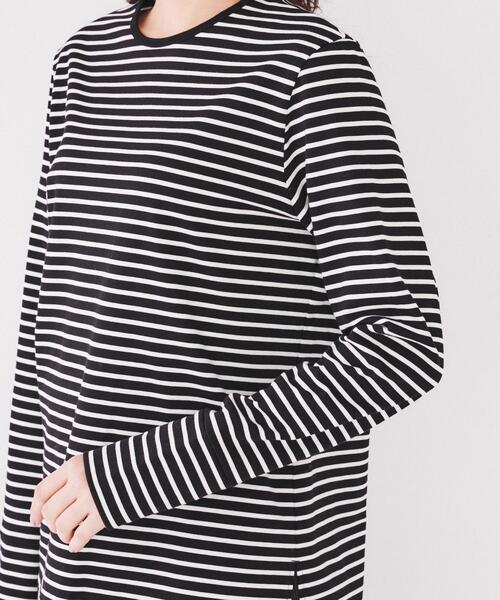 UNTITLED（アンタイトル）の「◆【コットン100】ロングスリーブTシャツ（Tシャツ/カットソー・レディース・オフホワイト/ブラック系2/ブラック・00/02/04/44/48/50）」の11枚目の写真