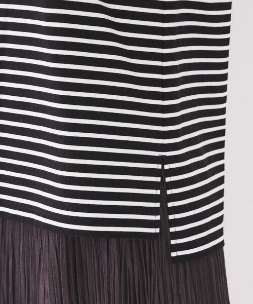 UNTITLED（アンタイトル）の「◆【コットン100】ロングスリーブTシャツ（Tシャツ/カットソー・レディース・オフホワイト/ブラック系2/ブラック・00/02/04/44/48/50）」の12枚目の写真