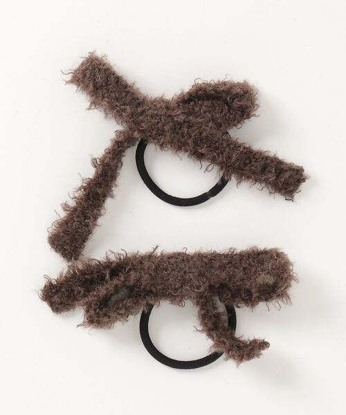 RUBY AND YOU（ルビーアンドユー）の「［select］ニット リボンヘアゴム 2個セット（ヘアゴム・レディース・ブラウン/ベージュ/グレー/ブラック・FREE）」の12枚目の写真